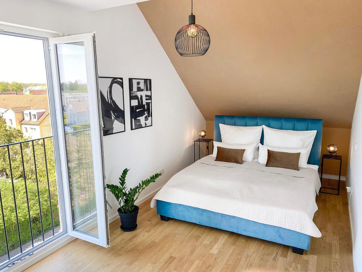 Modern & Stylisch - Penthouse-Feeling Nahe Flughafen Muenchen Apartment Freising Bagian luar foto